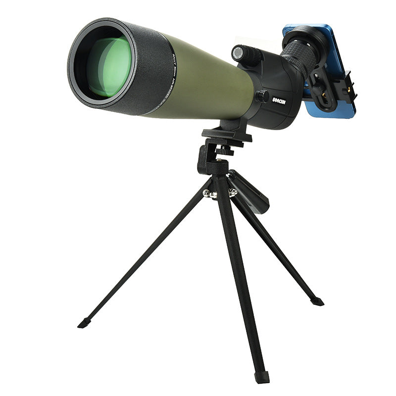 25-75x80 Variable Magnification Monocular Binoculars for Birdwatching: Continuous Zoom, Large Aperture, Outdoor Target Viewing