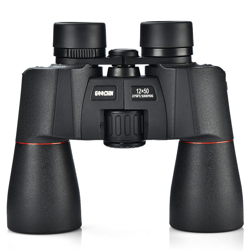 GOOCHIN 12x50 Binoculars, Adult Binoculars With Carrying Strap, Case, ED Eyecups, BAK4 FMC, Binoculars, Suitable for Spectacle Wearers, Travel, Hunting, Birdwatching